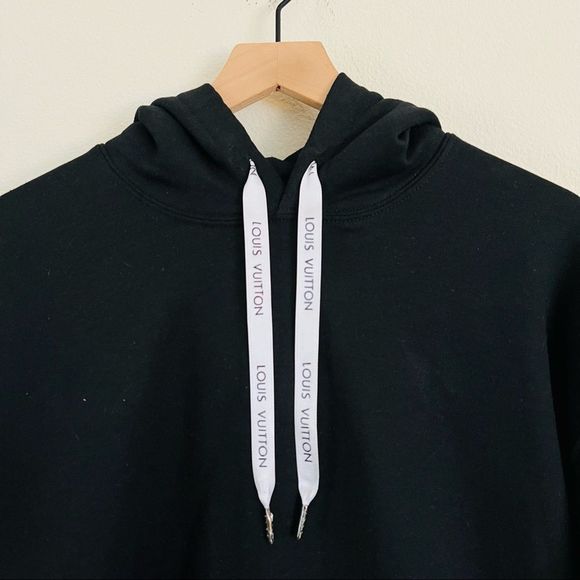 UNISEX BLACK/WHITE Designer Inspired Custom Hoodie Hooded Sweatshirt NWOT - Picture 4 of 5